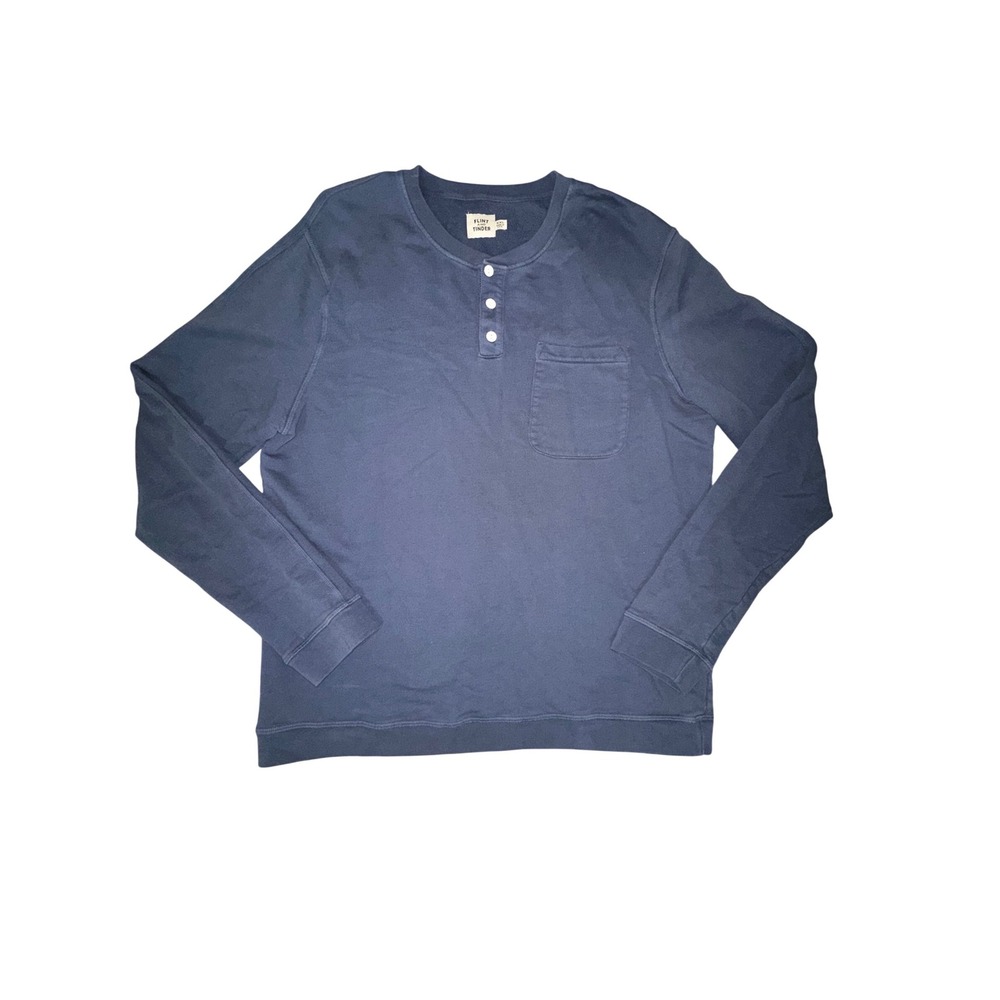 Flint and‎ Tinder Henley Sweatshirt Blue Size XXL
